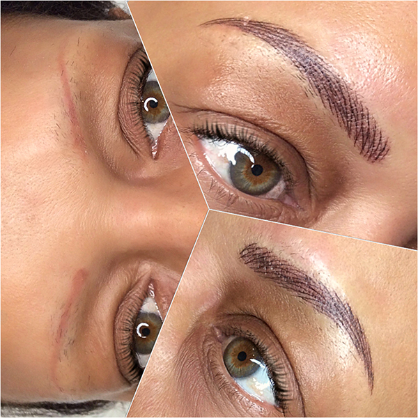 amazing before and after eyebrow transformation