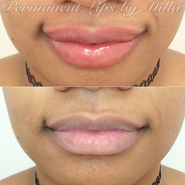 tattoo lips permanent color